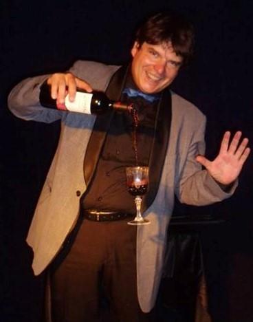 Magician Olivier Klinkenberg OK MAGICS floating wine magic trick in Tenerife Spain September 2015